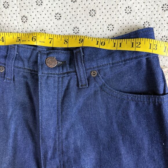 Deadstock Vintage Calvin Klein Straight Jeans 12 Flannel Lined Indigo USA 80s - Picture 8 of 12
